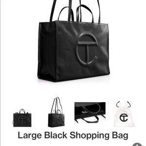 Brand New Telfar Large Black Shopping Bag